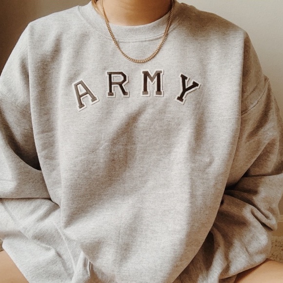 STYLEDBYLHEI Sweaters - n e w |  gray army crewneck 🤍